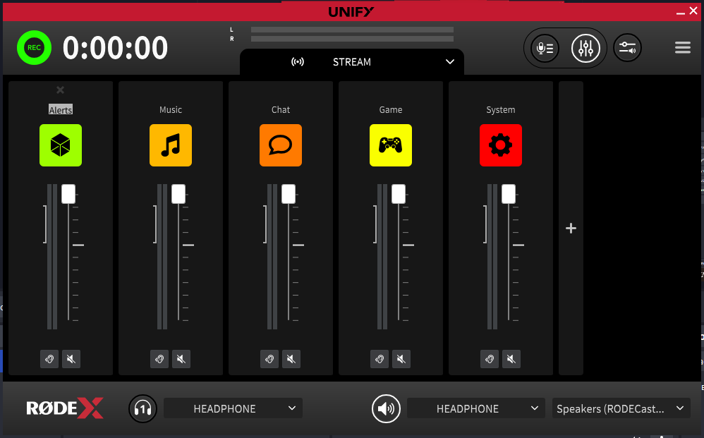 RODE UNIFY - налаштування каналу для алертів